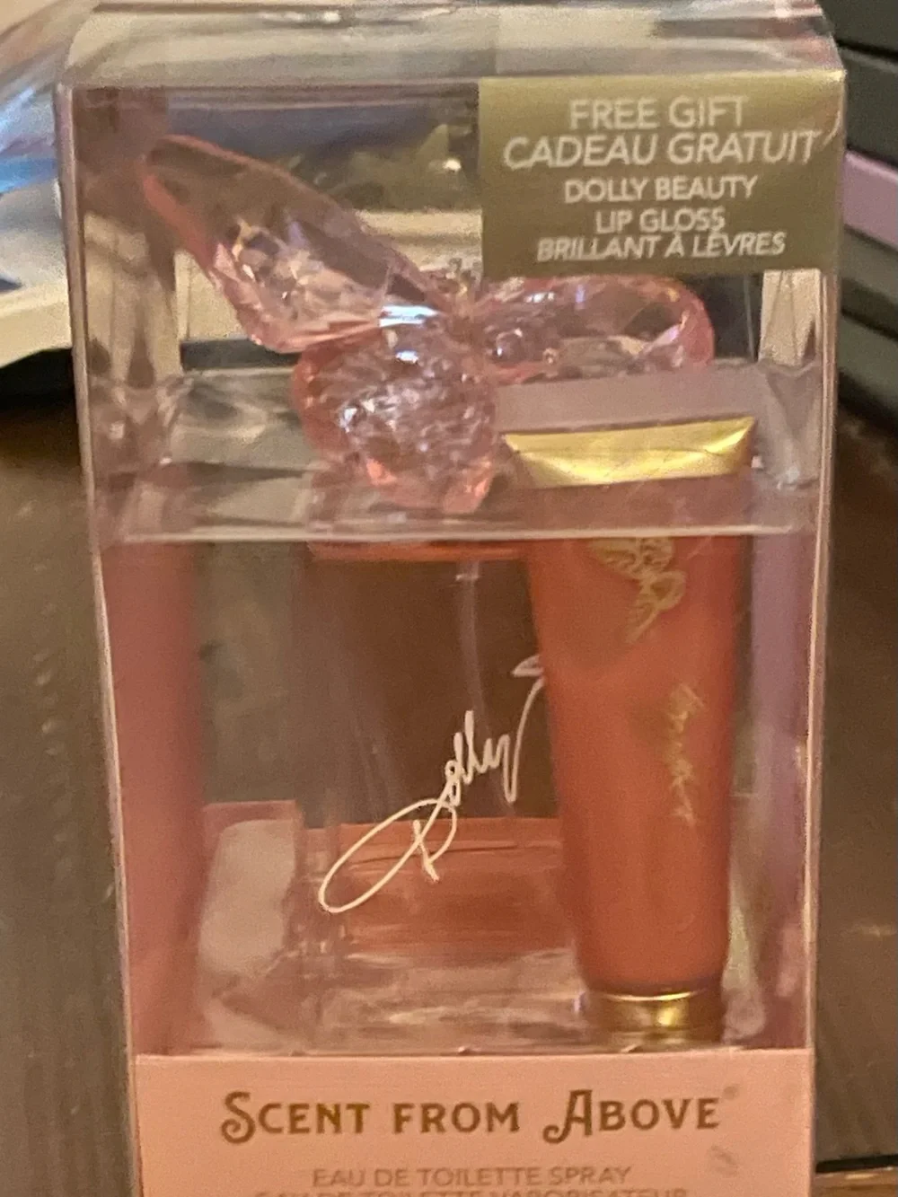 Dolly Parton Scent From Above Lip Gloss & Mini Fragrance Set.